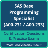 SAS Certification Sample Questions and Online Practice Exam | AnalyticsExam